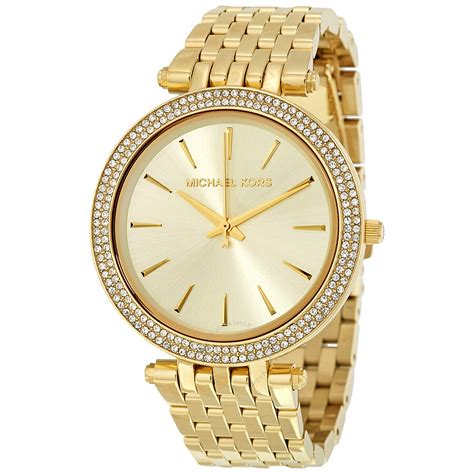 michael kors watches gold watch|Michael Kors gold diamond watch.